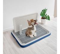 Pawise Dog Potty Training Toilet with Wall Column & Removable Post, Puppy Pad Holder, Pee Pad Tray for Training Pads, Mesh Training Tray for Easy Cleaning ((50 * 39) CM)