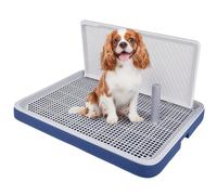 Pawise Dog Potty Training Toilet with Wall Column & Removable Post, Puppy Pad Holder, Pee Pad Tray for Training Pads, Mesh Training Tray for Easy Cleaning ((60 * 49) CM)
