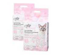 PAWISE Tofu Cat Litter 2 Pack - Fast Clumping Low Tracking, Virtually Dust-Free, 24H Odor Control, Flushable & Biodegradable, Natural Plant Fiber Gentle Cat Litter, White Camellia, 11LBS