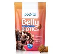 Pawital Belly Biotics with Chicken Dog Treats 120g - Triple Action Probiotic, Prebiotic & Postbiotic Snack