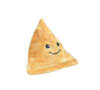 Pawji Pet Toys Samosa Plush Squeaky Toy for Small Medium Large Dogs, Interactive Food Plush Stuffed Chew Toy for Pets with Crinkle Snuffle Toy Foodie Desi