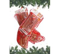 Pawkaboo - Christmas Dog Stocking - Traditional Handmade gift with Christmas Bandana for dogs - Biscuits and Natural Dog Treats (2 stockings)