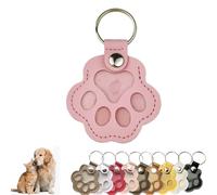 Pawkeys, The Paw Print Keepsake That Keeps Them Close, Cat Fur Memory Charm, Pet Paw Shaped Leather Keychain, Leather Paw Print Pet Fur Keepsake Keychain for Cute Charm for Pet Lovers (Pink)