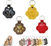 Pawkeys, The Paw Print Keepsake That Keeps Them Close, Cat Fur Memory Charm, Pet Paw Shaped Leather Keychain, Leather Paw Print Pet Fur Keepsake Keychain for Cute Charm for Pet Lovers (Mix1)
