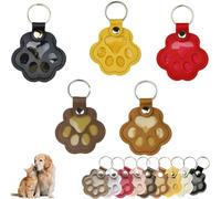 Pawkeys, The Paw Print Keepsake That Keeps Them Close, Cat Fur Memory Charm, Pet Paw Shaped Leather Keychain, Leather Paw Print Pet Fur Keepsake Keychain for Cute Charm for Pet Lovers (Mix3)