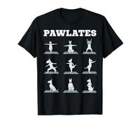 Pawlates. Cute Doggy in 9 Different Pilates Positions. T-Shirt