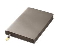 Pawleso B5 Lined Journal Notebook-112 Page with Bookmark 100gsm Thick Lined Paper, Classic PU Leather Weekly Notebook Work for Women Men Work Office School (25.1X17.5cm) (Grey)