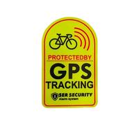 Pawleso Electric Bicycle Tracker Sticker Sets,White/Yellow Waterproof GPS Tracking Warning Sticker for Bicycle, Motorcycle and Car（2PCS) (Yellow)