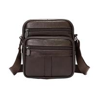 Pawleso Men's Messenger Bag - Crossbody Shoulder & Hand Carry, Briefcase Satchel for Work Travel, Cowhide Leather (24x21x6cm)
