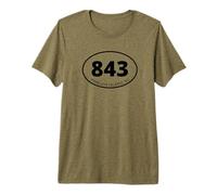 Pawleys Island South Carolina Area Code 843 Local Souvenir Premium T-Shirt