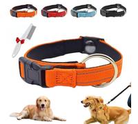 Pawliberation Magnetic Dog Collar, 2025 New Pawliberation Reflective Adjustable Collar, Heavy-Duty Buckle & Double-Layer Fabric with Breathable, Perfect for Senior Dogs (1pc*Orange)