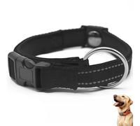 Pawliberation Magnetic Dog Collar, Adjustable Magnetic Therapy Dog Collars, Double-Layer Fabric, Breathable & Reflective for Night Safety, Pawliberation Collar for Senior Dogs (Black)