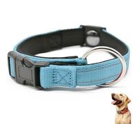 Pawliberation Magnetic Dog Collar, Adjustable Magnetic Therapy Dog Collars, Double-Layer Fabric, Breathable & Reflective for Night Safety, Pawliberation Collar for Senior Dogs (Blue)