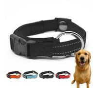 Pawliberation Magnetic Dog Collar, Adjustable Pawliberation Collar for Senior Dogs, Double Layer Fabric with Breathable and Reflective Design, Quick-Release Magnetic Buckle (Black)