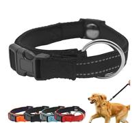 Pawliberation Magnetic Dog Collar, Double Layer Fabric with Breathable and Reflective Design, Adjustable Magnetic Therapy Collar, Reflective Design for Night Safety (Black)