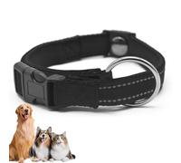 Pawliberation Magnetic Dog Collar, Double-Layer Fabric with Breathable and Reflective Design Pawliberation Collar for Senior Dogs, Fit Dogs and Cats of Different Sizes (Black)