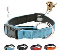 Pawliberation Magnetic Dog Collar, Pawliberation Collar for Senior Dogs, Double-Layer Fabric with Breathable, Reflective Adjustable Collars with Quick-Release Magnetic Buckle (Blue)