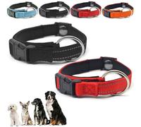 Pawliberation Magnetic Dog Collar, Waterproof Pawliberation Collar Magnetic, Double-Layer Fabric with Breathable Design, Adjustable Buckle for Senior Dogs (Black+Red)