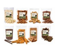 Pawlicious 2Kg Dog Treats Box-Choose Any 2 1Kg Chicken & Beef Treats from 8 | Natural Dog Treats Box, Grain Free Snacks, Chicken Feet & Necks, Beef Spaghetti, Trachea, Tripe, Cow Tails & Headskin Scalp