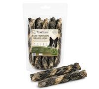Pawlicious 400g Cod Fish Skin Braids For Dogs, Natural Omega 3 Chews | Premium Air-Dried Fish Dog Treats, 2x200g Bags, Omega 3 & 6, Collagen for Joints, Skin & Coat, Single Ingredient, Grain Free
