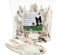 PAWLICIOUS 45 Pcs Rabbit Ears with Fur for Dogs, 100% Natural Air-Dried Treat Chew for Dog, Puppy & Senior Healthy & Hypoallergenic Dog Food Grain & Gluten Free Pet Treats Furry Ears