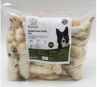 PAWLICIOUS 500g Rabbit Feet with Fur for Dog, 100% Natural Air-Dried Treat Chew for Dog, Grain & Gluten Free Pet Treats for Puppy, Adult & Seniors, Healthy & Hypoallergenic Dogs Snacks Food 0.5 Kg