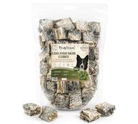 Pawlicious COD Fish Skin Cubes for Dogs 200g, Natural Air-Dried Dog Treats | Grain Free, Naturally High Protein Low Fat Recipe, Suitable For Small, Medium & Large Breeds, Reward Or Training Dog Treats