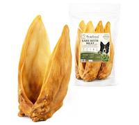 Pawlicious Extra Large Cow Ears with Meat for Dogs, 20 Pack, Natural Air-Dried Chews, Grain Free, Hypoallergenic, Long Lasting Dental Treat, Single Ingredient, For Puppies, Small and Medium Breeds