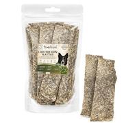 Pawlicious Fish Skin Flatties For Dogs 1kg,100% Natural Single Ingredient Air Dried Chew,High Protein Low Fat,Omega 3 and 6 for Joint Skin and Coat Health,Grain Free Long Lasting Natural Dental Chew
