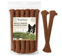 Pawlicious Salmon Sticks for Dogs 500g, Natural Air-Dried Fish Chews | Grain Free, Hypoallergenic, Omega 3, Single Ingredient, Low Fat, Skin and Coat, Training Treats for Dogs and Puppies