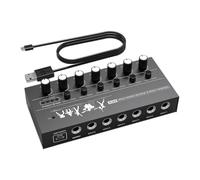 Pawlickio Compact 6-Channel Audio Mixer Ultra Low Noise, High Performance Stereo Mixer for Guitars, Bass, Keyboards