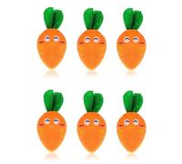 Pawlickio Dog Squeaky Carrot Dog Toys Plush Stuffed Soft Puppy Chew Toys Interactive Pet Supplies for Small Medium Dog Dental Care