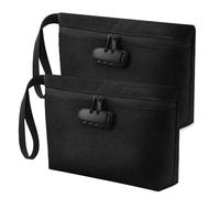 Pawlickio Lockable Money Bag,Cash Safe Money Bag,Lock Accessory Bag for Men and Women,for Travel, Bank Deposit,Cell Phone,Black