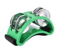 Pawlickio Powerful Sound Foot Tambourine Adjustable Foot Tambourines with Musical Instrument for Performance Singing Green