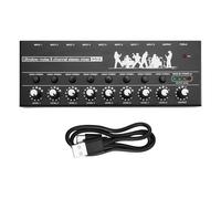 Pawlickio Professional 8-Channel Stereo Mixer Portable Sound Audio Mixer with Low-Noise Functionality for Recording Instruments