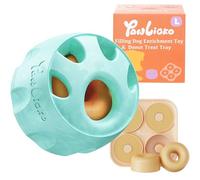 PAWLICKO Dog Toy & Frozen Treat Tray - Compatible with Refill Pops, Freezable Fillable Rubber Dog Toys for Boredom, Reduce Anxiety, Dog Enrichment Puzzle Toy for Medium Large Dogs >25 lbs(Green)
