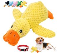 Pawlove Duck, Paw Love Calming Duck, 25/32/45CM Calming Ducks Toy for Dog,Anxiety Relief Plush Yellow Chew Toy for Dog Boredom,Soft Stuff Pet Doll with Quack Sound&Crazy Crinkle (Yellow, M(32cm/12“))