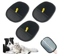 PawLush Pro Glove, PawLush Pro - Your Shortcut to a Fur-Free Home, Double-Sided Pet Grooming Gloves For Dog & Cat Clean Up Quickly Easy To Care (Black, 3)