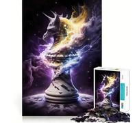 Pawn of Night Chess Jigsaw Puzzles for Adults 1000 Piece Logic Boost Toy Group Joy Premium Edge Bday Surprise (50x75cm)