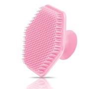 Pawnath 2Pcs Silicone Face Scrubber,Soft Silicone Cleansing Brush Clean Pores Massage Cleansing Brush,Pink