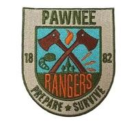 Pawnee Rangers Crest Patch (3.5 Inch) Prepare + Survive Embroidered Iron-on or Sew-on Badge Costume Emblem DIY Gift Patches
