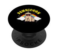 Pawnicorn Cute Pug Dog Unicorn Lover PopSockets Adhesive PopGrip