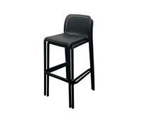 PAWNORA 2pc Black Bar Stools, Stacking Bar Stool PAWNORA Black
