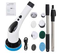 PAWNORA 8 IN 1 Electric Spin Scrubber Cordless in White PAWNORA White
