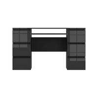 PAWNORA Black Gloss Dressing Study Table Office Computer Laptop Desk | Size: 0.6m2 PAWNORA Black 0.6m2