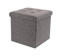 PAWNORA Extra Large Ottoman Storage Seat Grey 38cmx38cmx38cm | Size: 38 cmx38 cmx38 cm PAWNORA Grey 38 cmx38 cmx38 cm