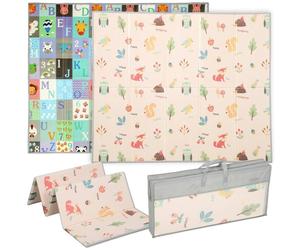 PAWNORA Foldable Play Mat Waterproof | Size: 67 cm x 127 cm half moon PAWNORA Multicolor 67 cm x 127 cm half moon