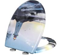 PAWNORA Soft Close Toilet Seat Bathroom in Blue PAWNORA Blue