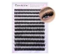 Pawotence Lash Clusters Full 80D Individual Lashes Cluster Eyelash Extensions 10-20mm Mix Eyelash Clusters 240pcs Lash Extension for Self Application (Mink 80D, 0.07D, 10-20mm)