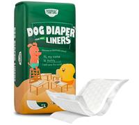 PAWPANG Disposable Dog Diaper Liners for Male and Female Dogs, 100 Pack, 4 Sizes, Fits Most Types of Dog Diapers - Belly Bands and Male Bandages (Large (100ct))